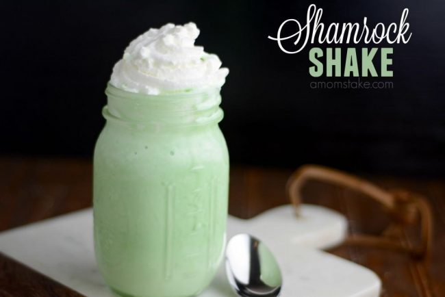 Mint Shamrock Shake great for a st patricks day treat!