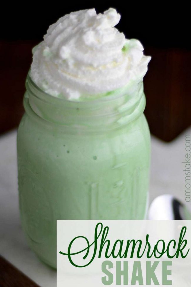 Mint Shamrock Shake great for a st patricks day treat!