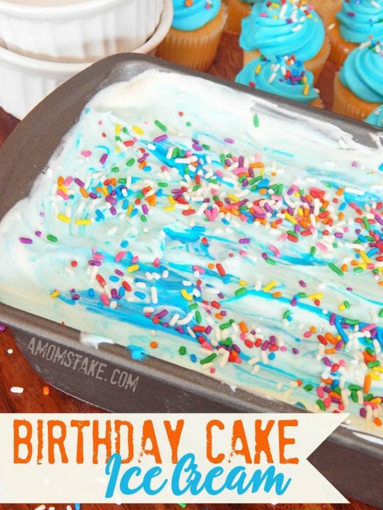 No Churn Birthday Cake Ice Cream