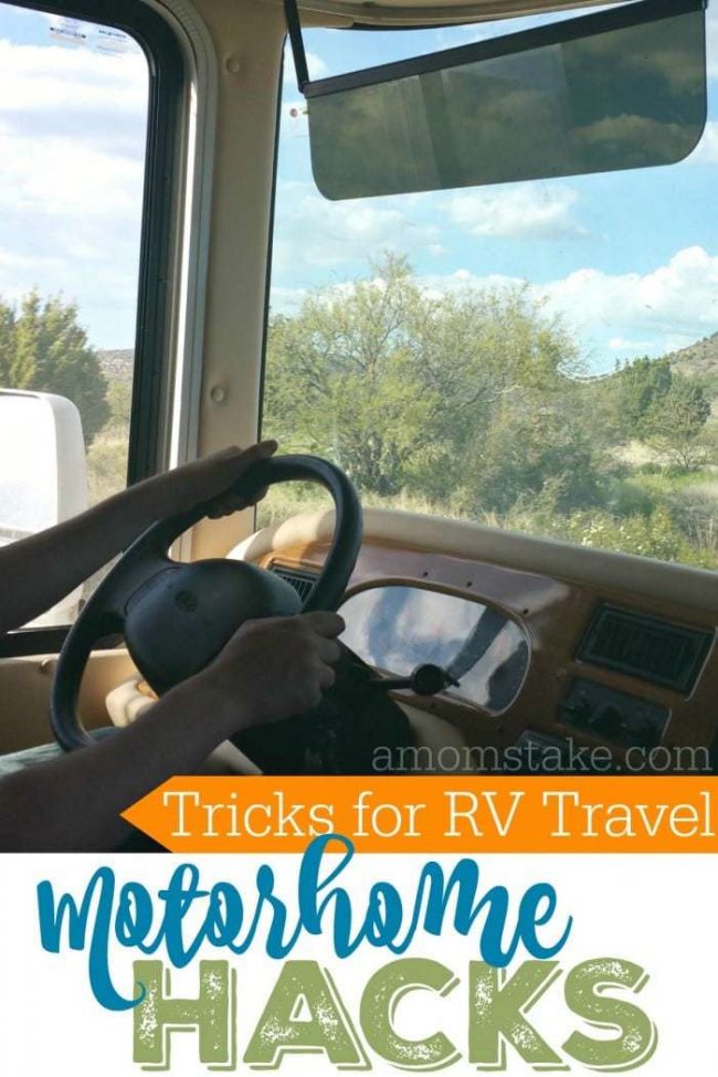 Does your family travel by motorhome? You've gotta check out these 4 simple RV Hacks that will simplify your travel, storage, and more! 