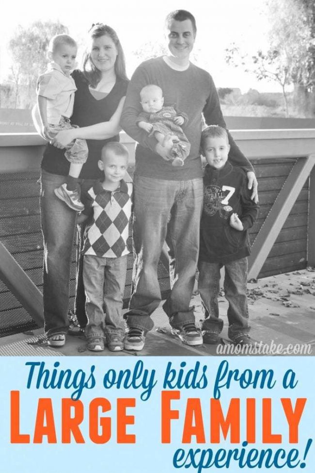 If you grew up in a large family, or if you are raising a big brood, you'll completely relate to these experiences that only kids in a large household experience! A funny look at parenting when you have a bunch of children to manage.