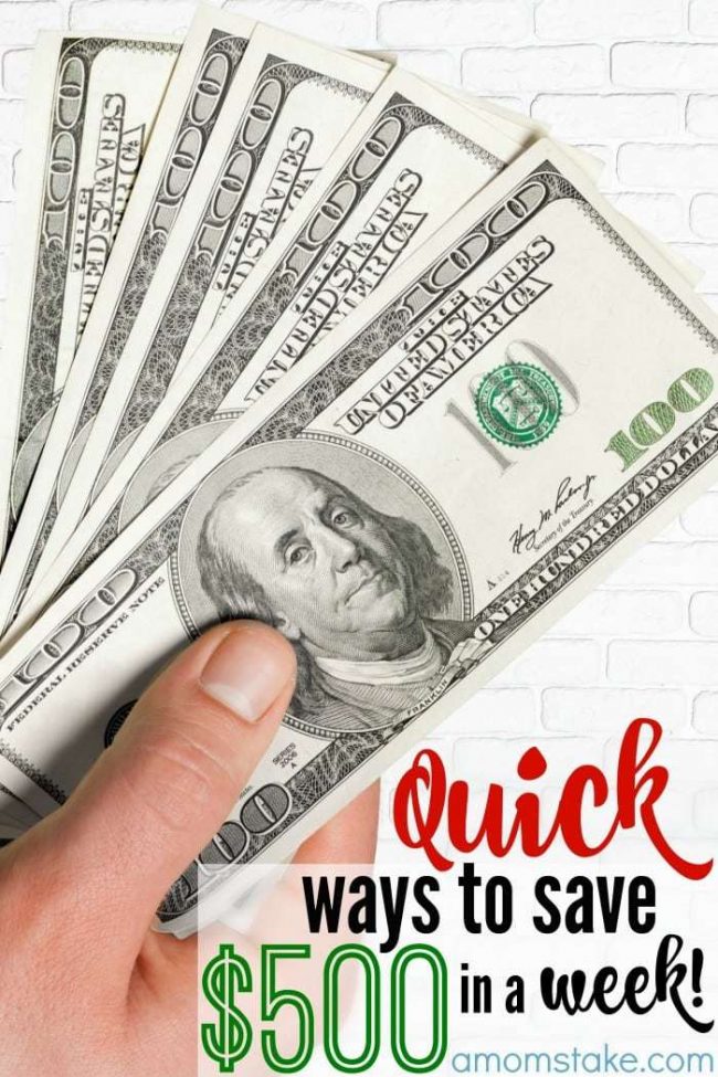 Simple ways that anyone can use to save up $500 quickly - in a week! These unique savings tactics will help you build your emergency fund, pay down debt, or cover an unexpected bill or just help your finances realign. No matter what you're needing the quick cash for - even if it's just for shopping for Christmas or Birthday presents, you'll have funds fast and easy!