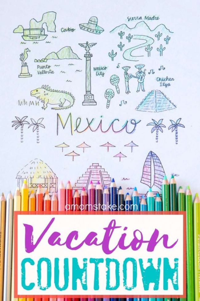 Getting ready for a big vacation calls for this fun color-in countdown that will get you excited and help you check off your travel to-do list! Color in a section each day or week as you gear up to your next exciting adventure! Great for mom or the kids to visually see how much time is left until your trip.