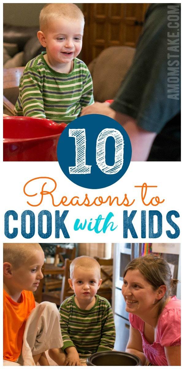 There are so many reasons to get into the kitchen and cook with your kids, but these are 10 of our favorites! It's a genius parenting trick to calming down the hectic dinner time hour and helps open your kids up to new recipes and healthy eating. Come see the full list!