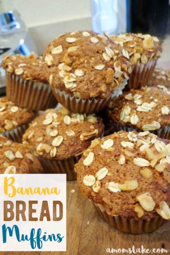 Easy banana bread muffins recipe, a perfect breakfast or even great as a snack. These healthy muffins will be a crowd-pleaser!
