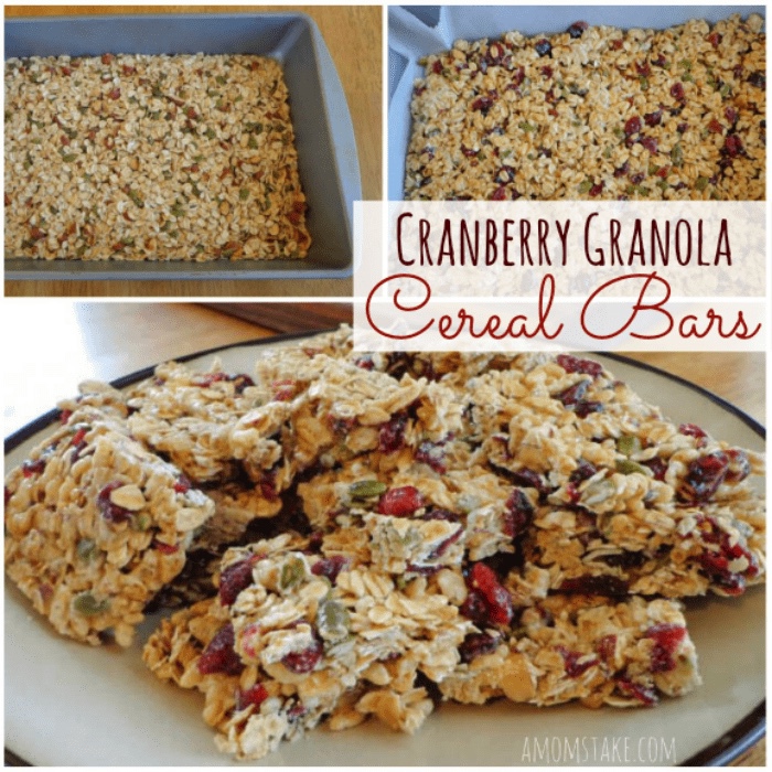 healthy cranberry granola bar, cranberry granola bars, homemade cranberry granola bars