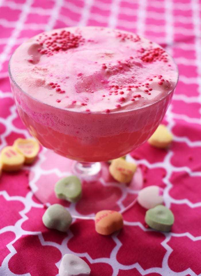 Conversation Heart Sherbet Punch Recipe a sweet valentine's day punch that's completely kid-friendly and non-alcoholic!