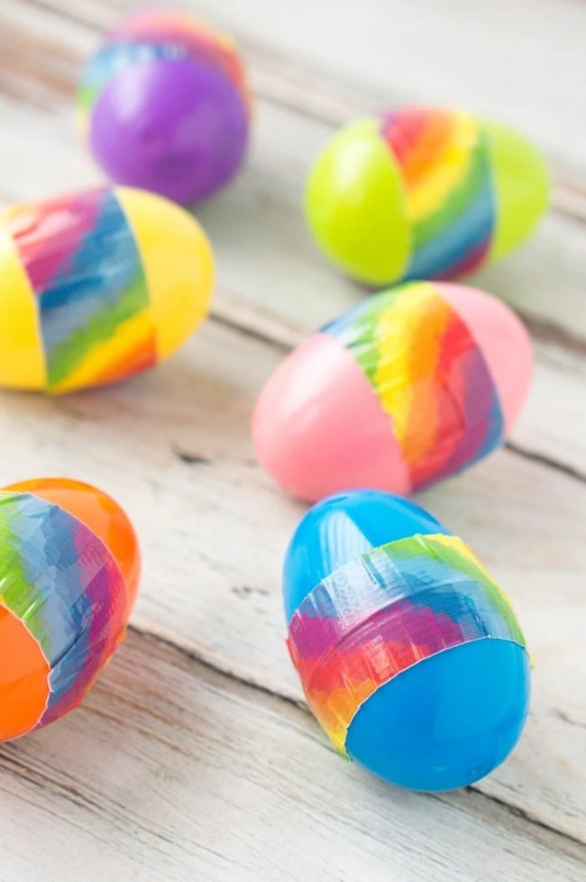 So easy to make in minutes - plastic Easter egg music shakers perfect for a LDS primary chorister or other music leader -- or even as a preschool music time kids activity!