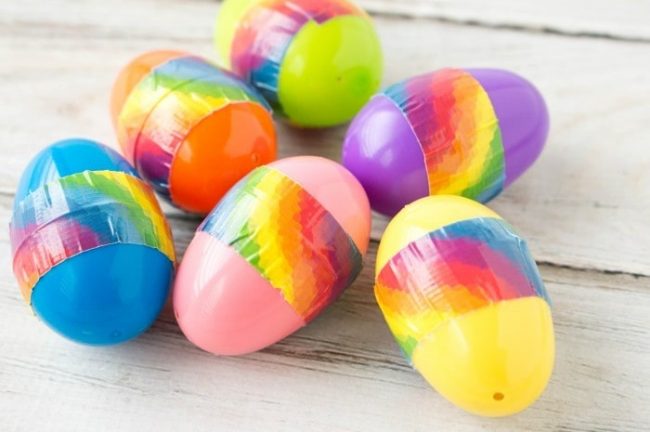 So easy to make in minutes - plastic Easter egg music shakers perfect for a LDS primary chorister or other music leader -- or even as a preschool music time kids activity!