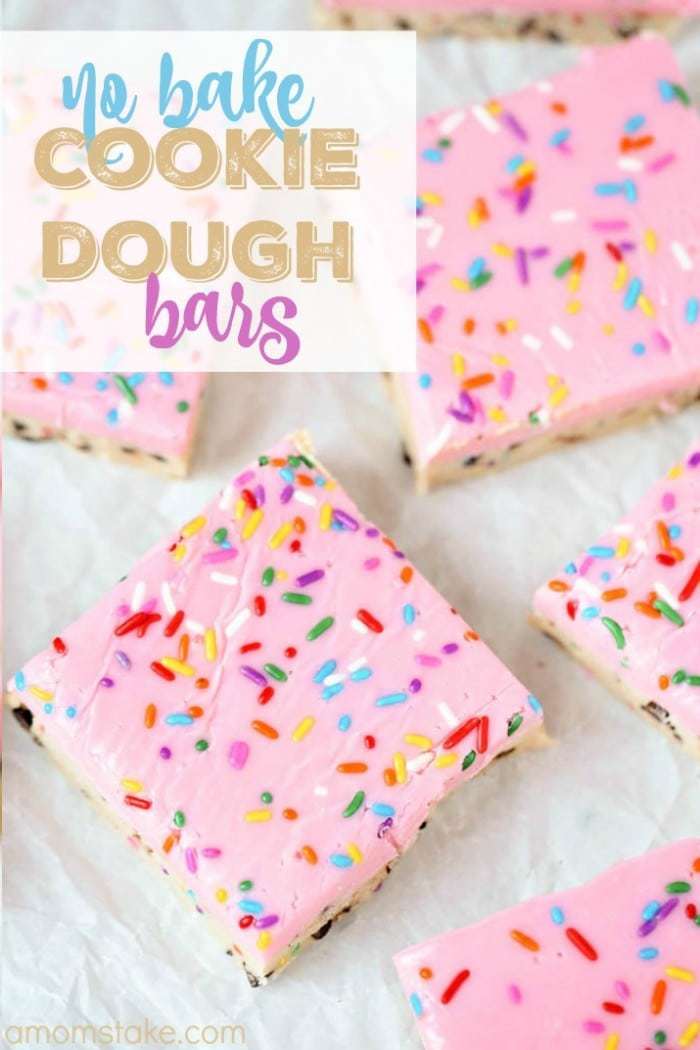 No Bake Cookie Dough Bars