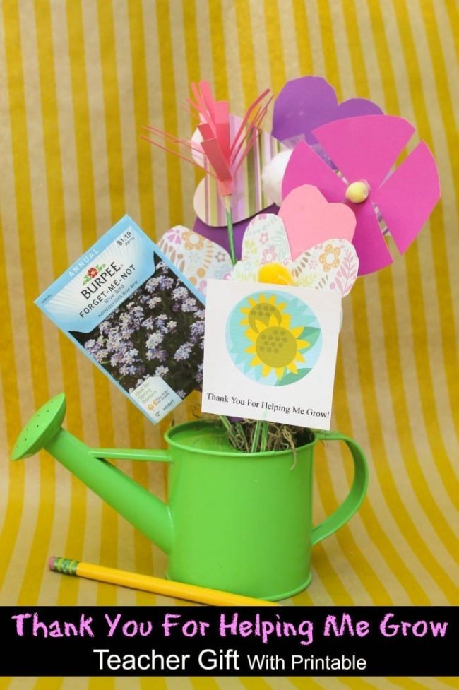 Easy teacher gift anyone can make for under $5! Includes a cute printable tag.
