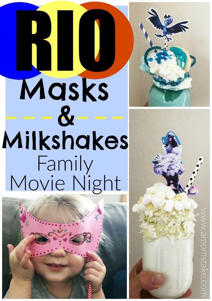 RIO MIlkshakes! These premium milkshake creations are a big hit with the whole family. Perfect family movie night dessert or treat to share. Load up the milkshakes with coconut, marshmallows, sugar cookies, or other goodies.