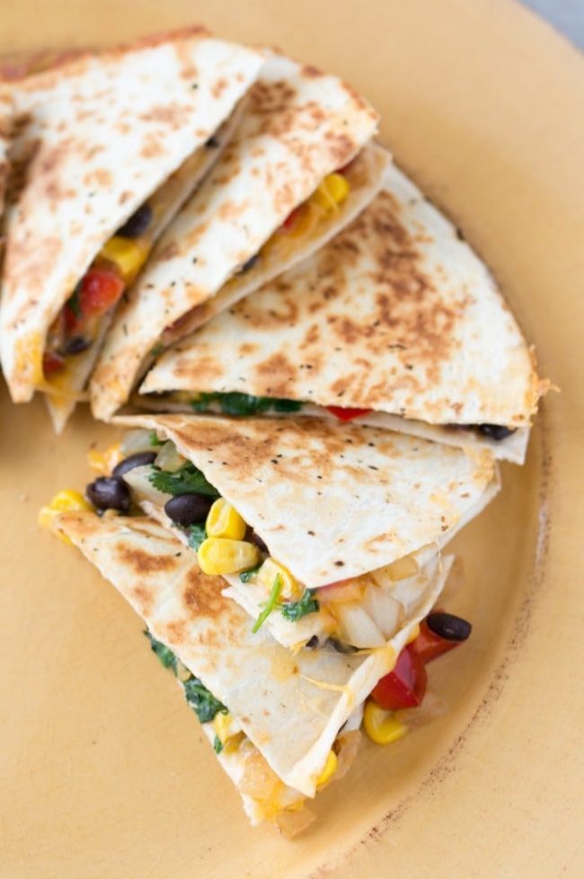 This southwest recipe is FULLY loaded! It is amazing, you'll never eat your quesadilla any other way. Topped with all your favorites, a filling lunch or dinner.