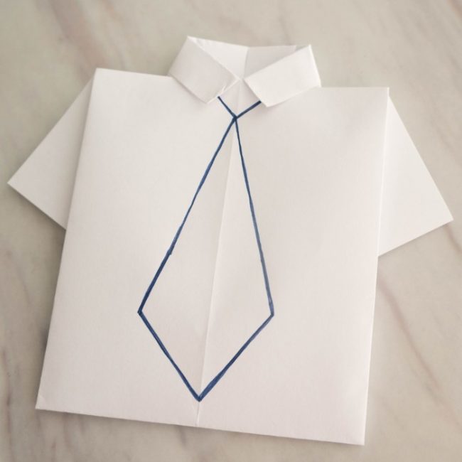 Try this easy origami t-shirt design with step-by-step directions. So cute for a The Boss Baby themed party, as activities for kids, or for a completely customized Father's day card!