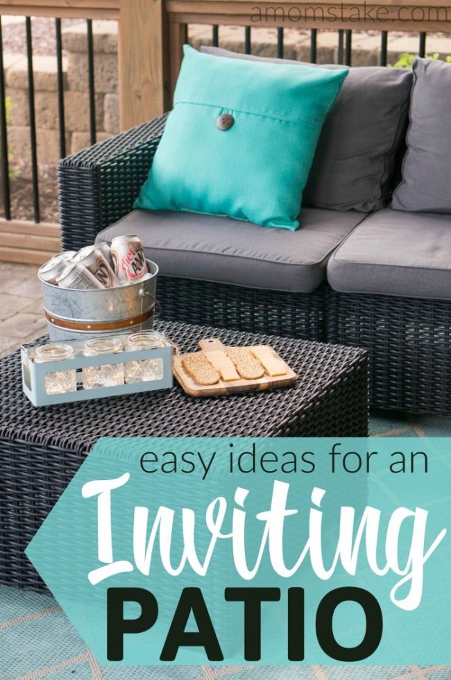 Use these simple tricks and ideas to create a warm and inviting patio space for outdoor living extension of your home where guests want to come to visit!