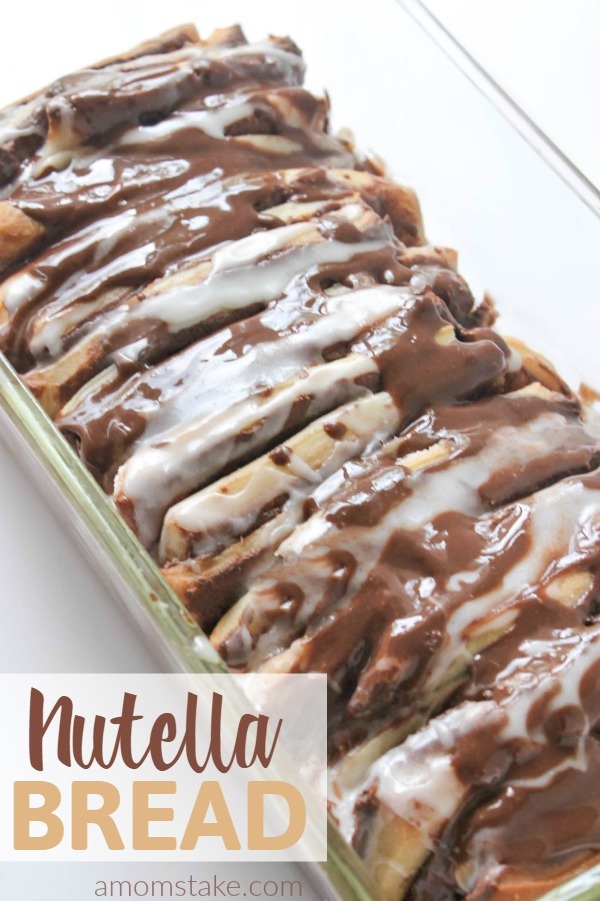 You are going to want to eat this nutella pull-apart bread for breakfast, brunch, and dinner (plus as desserts). Homemade dough, nutella topping and glaze.