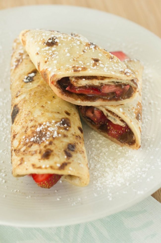 If you love french toast and you love crepes, this is the perfect easy mix between these two favorite breakfast recipes - French Toast Tortillas! Once your tortillas are made to a french toast perfection, you can load them up with yummy toppings, just like crepes, and roll them up and enjoy! 