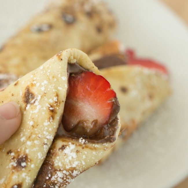 If you love french toast and you love crepes, this is the perfect easy mix between these two favorite breakfast recipes - French Toast Tortillas! Once your tortillas are made to a french toast perfection, you can load them up with yummy toppings, just like crepes, and roll them up and enjoy! 