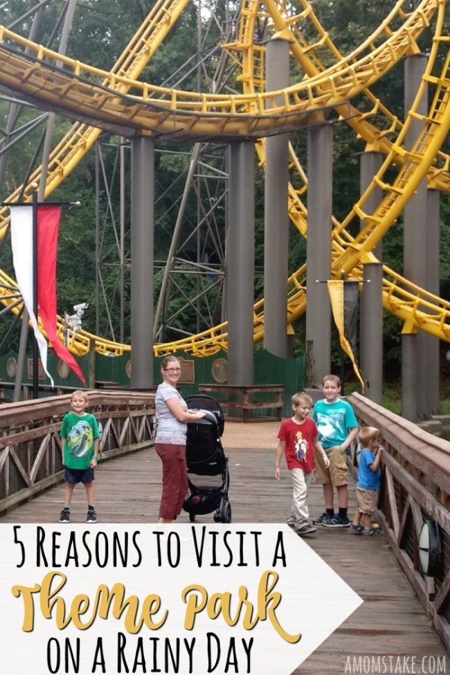 Love roller coasters and theme parks? Don't hesitate to visit a theme park on a rainy day! There are some great reasons you'll actually experience much more of the park when it's wet outside!