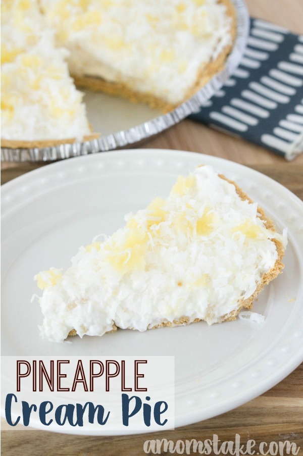 5-Minute No Bake Pineapple Cream Pie Pineapple Cream pie Pin