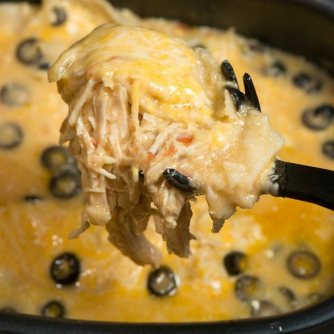 Slow Cooker Chicken Enchilada Casserole - A Mom's Take