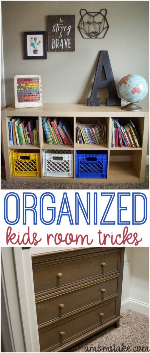 Secrets and tricks to organize your kids bedrooms! Keeping your children's room organized! Including a free printable clean your room checklist to get the kids helping with tidying the room! #cleaning #organizing #chores #kidsbedroom #kidsroom #parenting