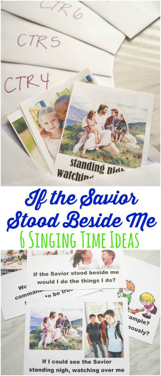 If the Savior Stood Beside Me - Singing Time Ideas! Easy ideas for primary music leaders to teach this great primary song! Includes printables to make it easy to use these ideas.