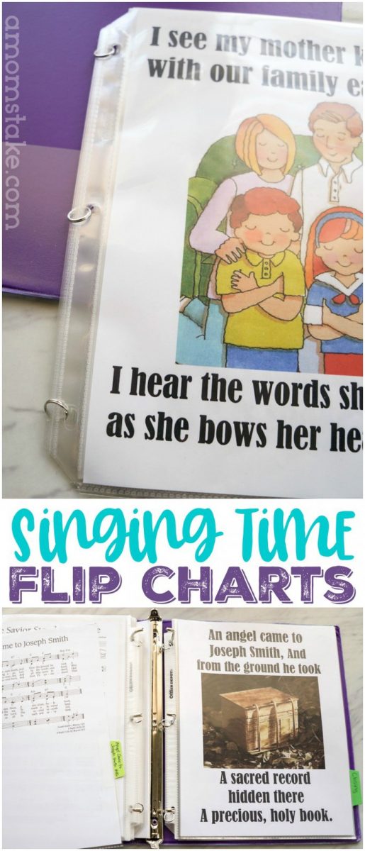 Tips and tricks for easier ways for using  flip charts in Primary. Printable singing time flip charts! So helpful for the Primary music leader / chorister while conducting and learning new songs! LDS printables for new choristers. 