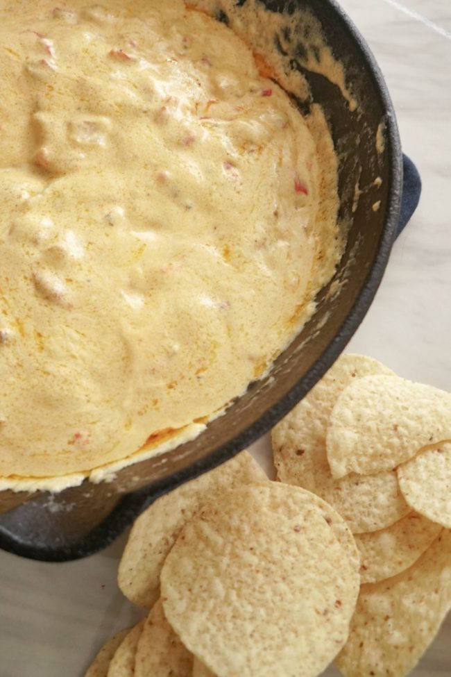 Skillet White Queso Dip Recipe 5 pepper jack queso dip