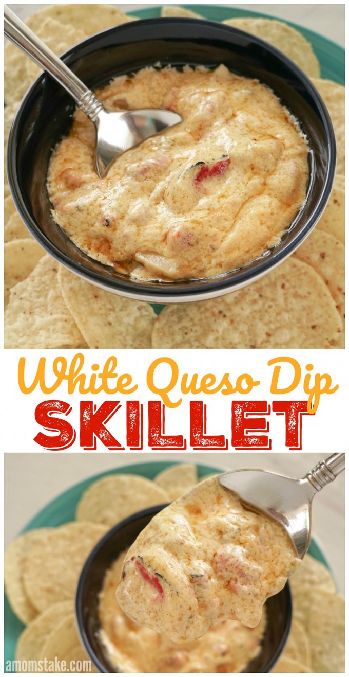 Skillet White Queso Dip