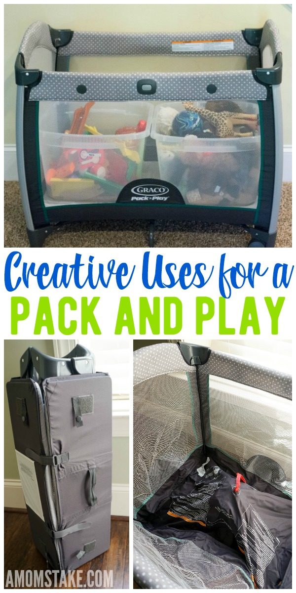 Make the most of this essential baby gear item with 6 more creative ways to use a pack and play (or playard) plus how to set one up and collapse it. #parenting #babygear #babies #pregnancy #babyessentials #packnplay 