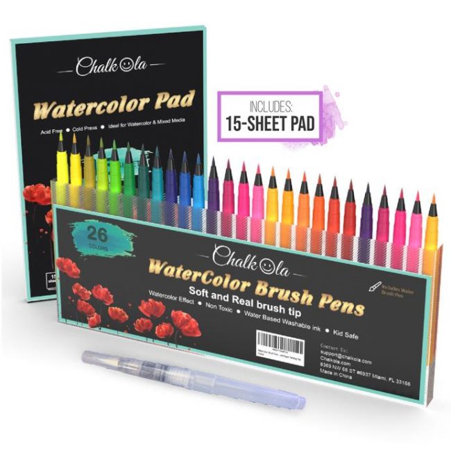 Favorite Holiday Gift Ideas for Girls Chalkola Watercolor Brush Pens 700x700