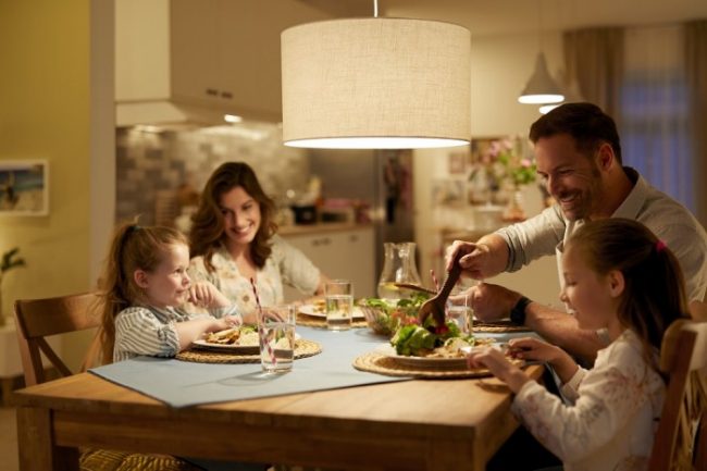 Top Mother's Day Gift Ideas US Philips Smart WiFi LED WiZ Connected Having Dinner