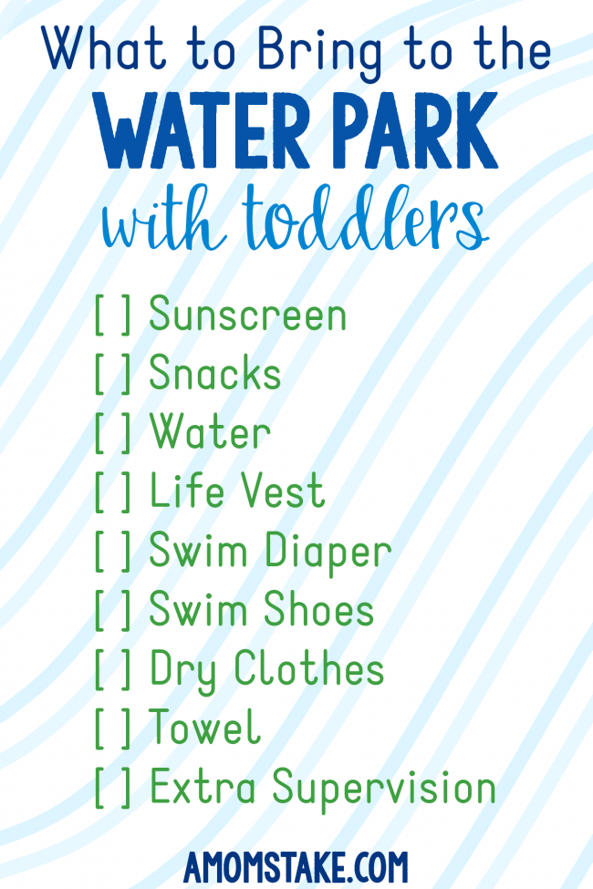 what to bring to the water park with toddlers packing checklist