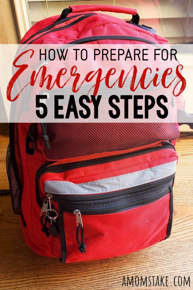 How to prepare for emergencies in 5 easy steps! Get started with emergency prep with a 72 hour kit, water storage, and our free printable emergency planning worksheet! 