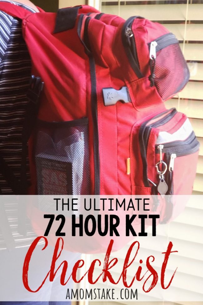 72 Hour Kits: The Complete Bug Out Bag List (& Printable) - A Mom's Take