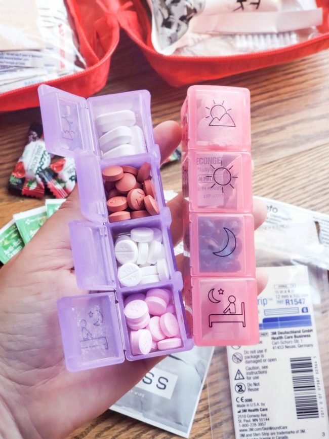 72 hour kit basic medications pill bottle idea