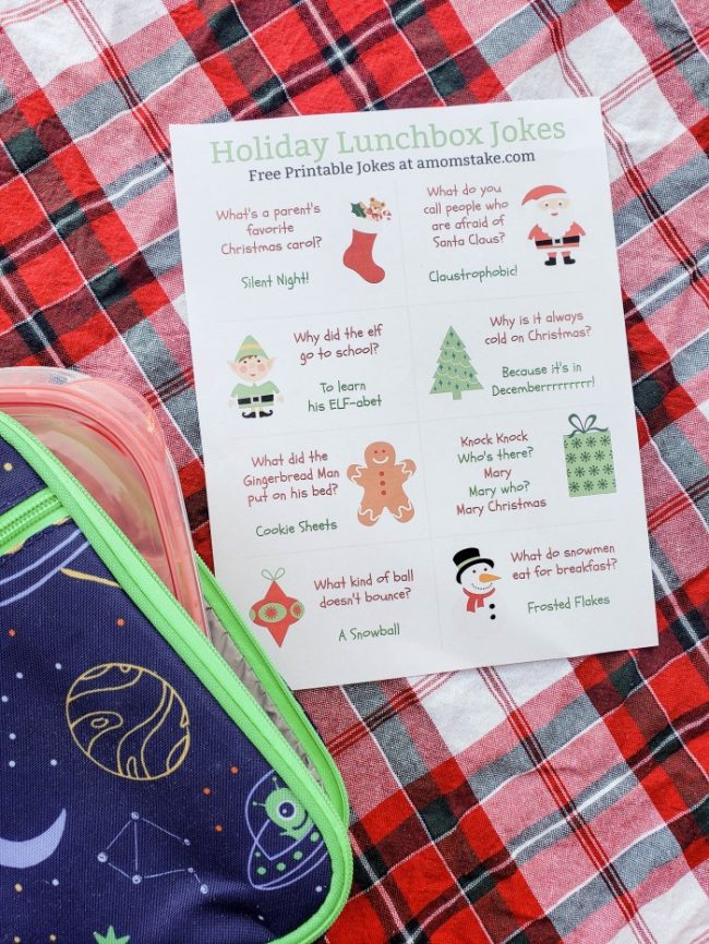 Christmas Bento Lunchbox & Holiday Jokes Printable Christmas Lunchbox3