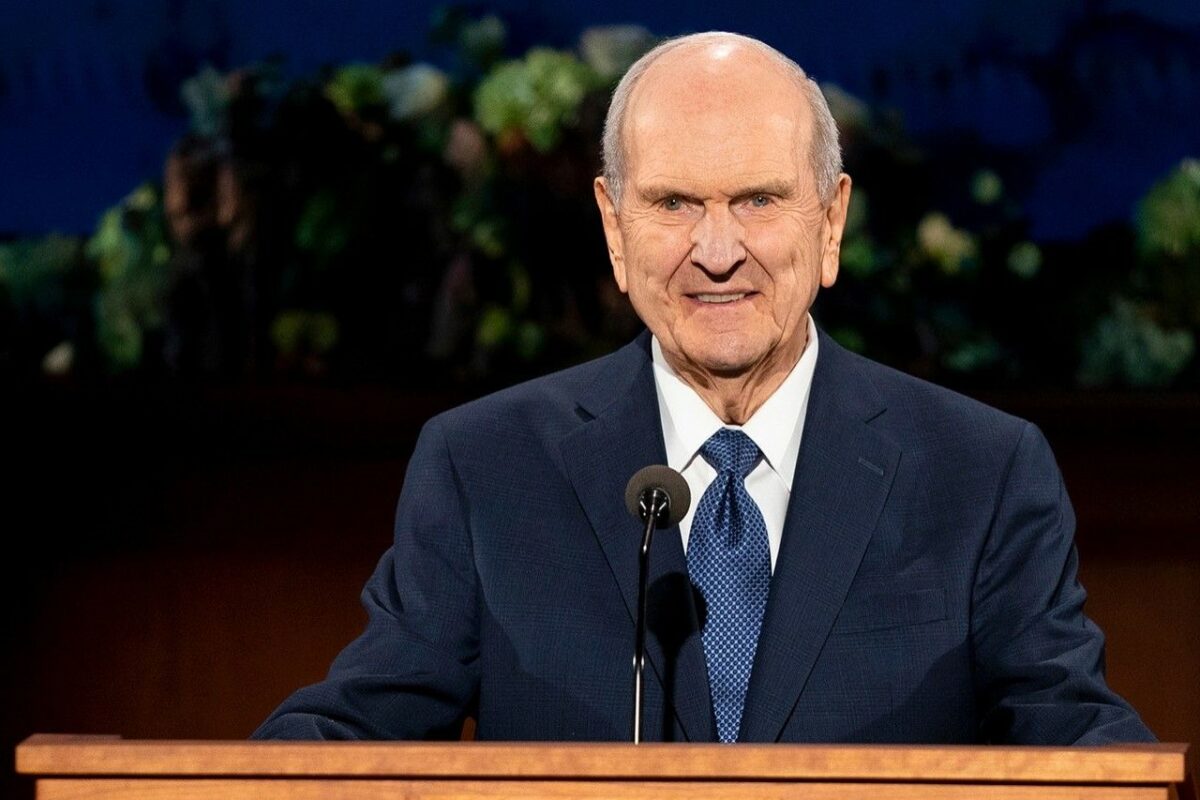 LDS Prophet Russell M Nelson at General Conference