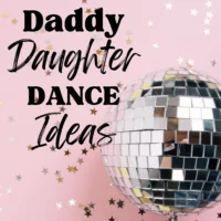 LDS Daddy Daughter Dance Ideas - I've shared all of my planning tips including a theme, printable dance invite flyer template, dress code suggestions, schedule, food ideas, a party punch recipe, a daddy daughter trivia game show activity, and a playlist! It's everything you need to pull off your own church dance activity that is SO much fun and easy to bring together. Perfect for Young Women or Activity Day girls!